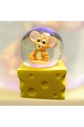 Tom Ve Jerry Tasarımlı Jerry Işıklı Kar Küresi Dekoratif Image 0