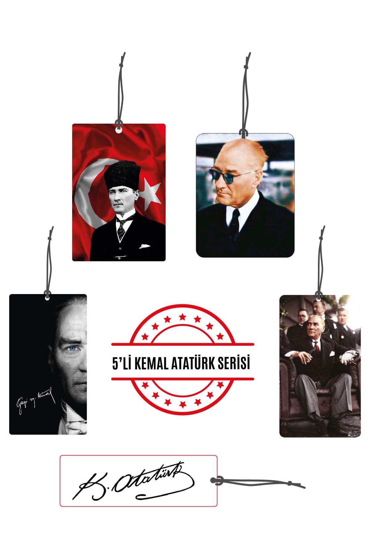 ByMeylaKemal Atatürk Serisi5'li Karma Dekorat...