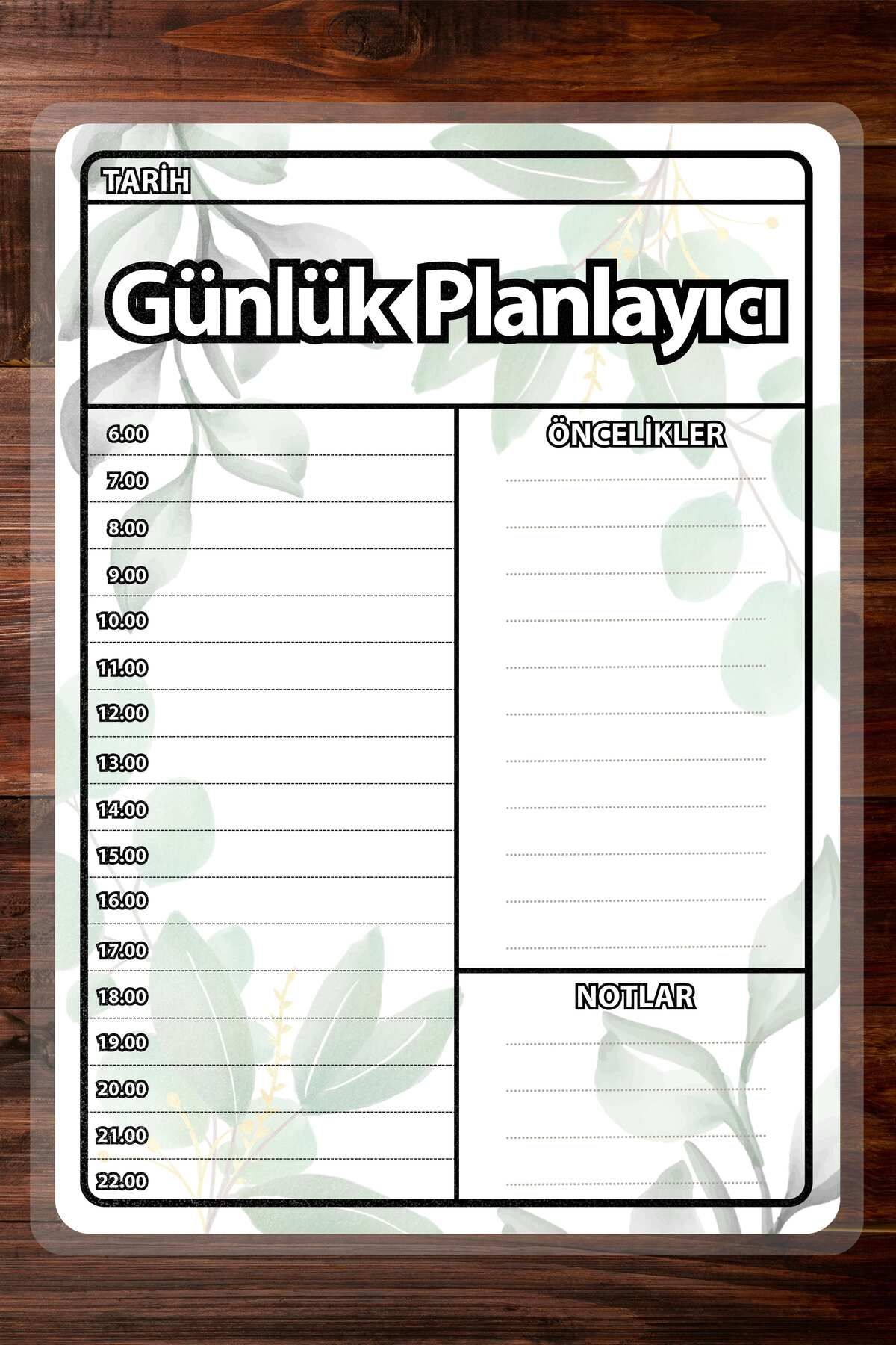 Ömür Boyu Kullanılabilir Günlük Planlayıcı