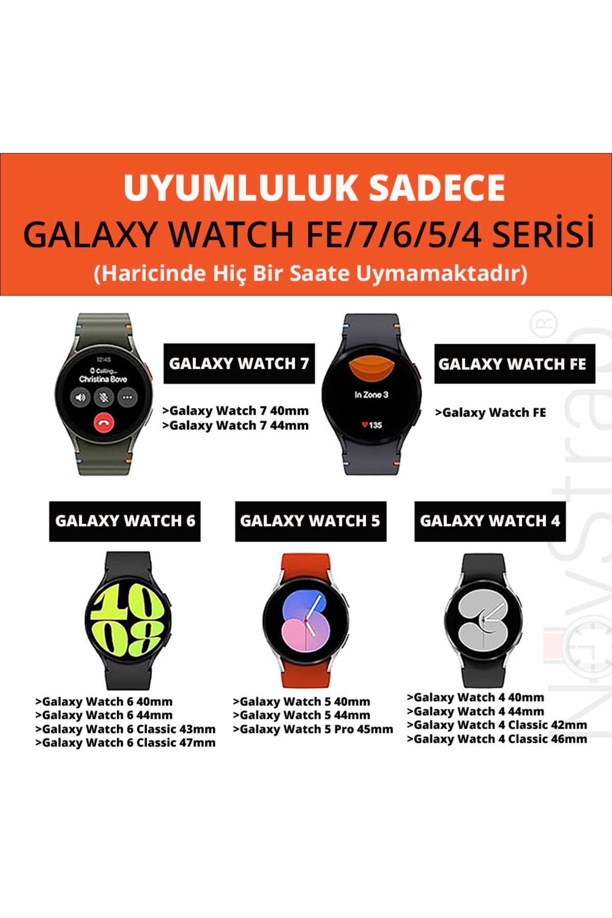 Samsung Galaxy Watch 7 6 5 4 Fe 40-42-43-44-46-47 Mm Uyumlu Çelik Metal Kordon Boşluk Bırakmayan Pim