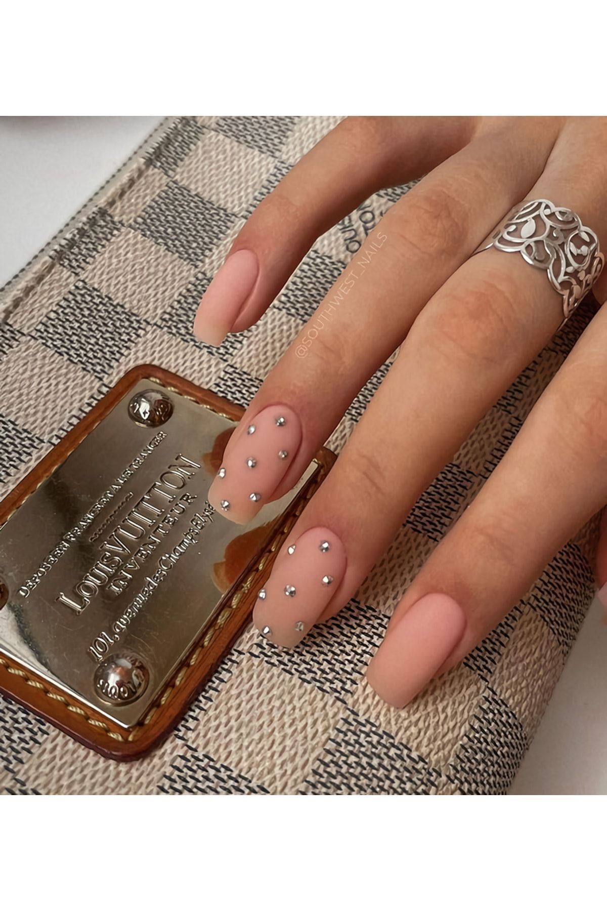 RubaTrend Nail Art KristalTaşlı Nude Küt Mode...