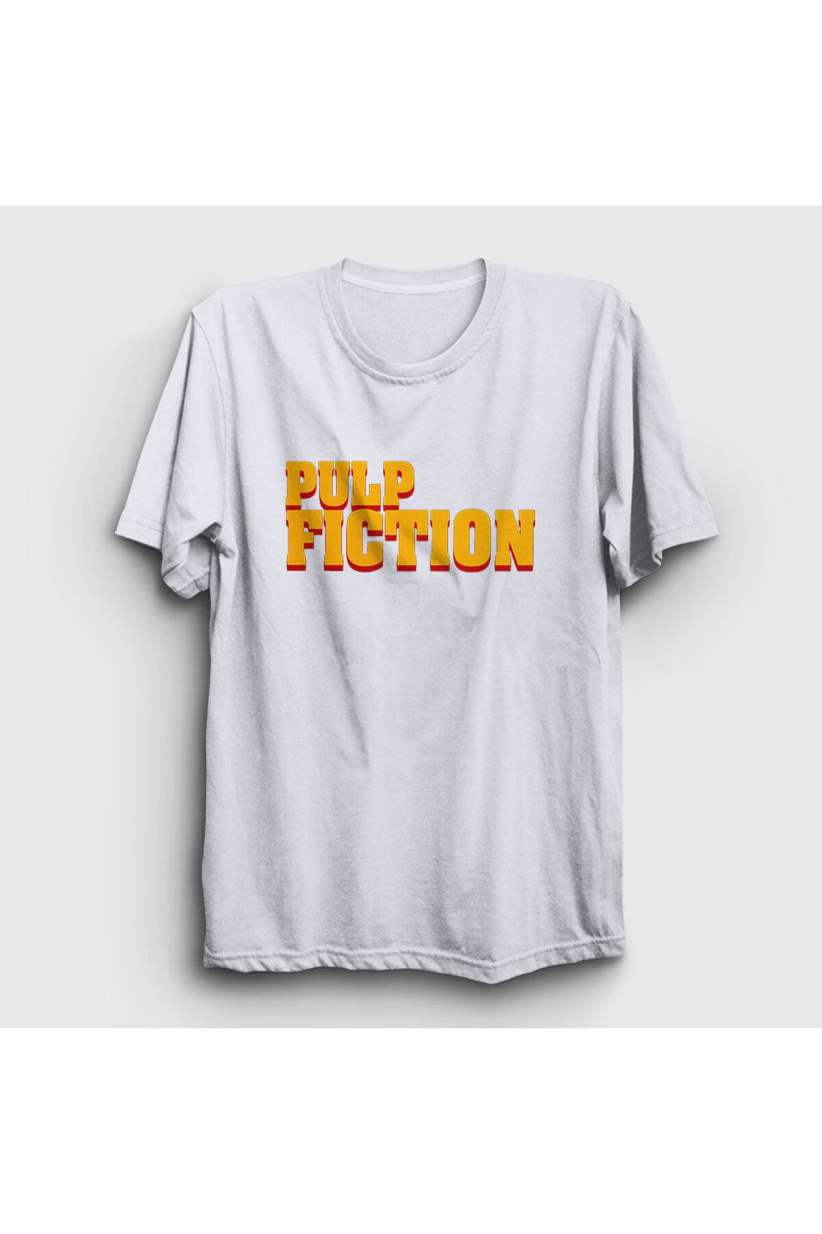 Presmono Unisex Beyaz LogoFilm Pulp Fiction T...