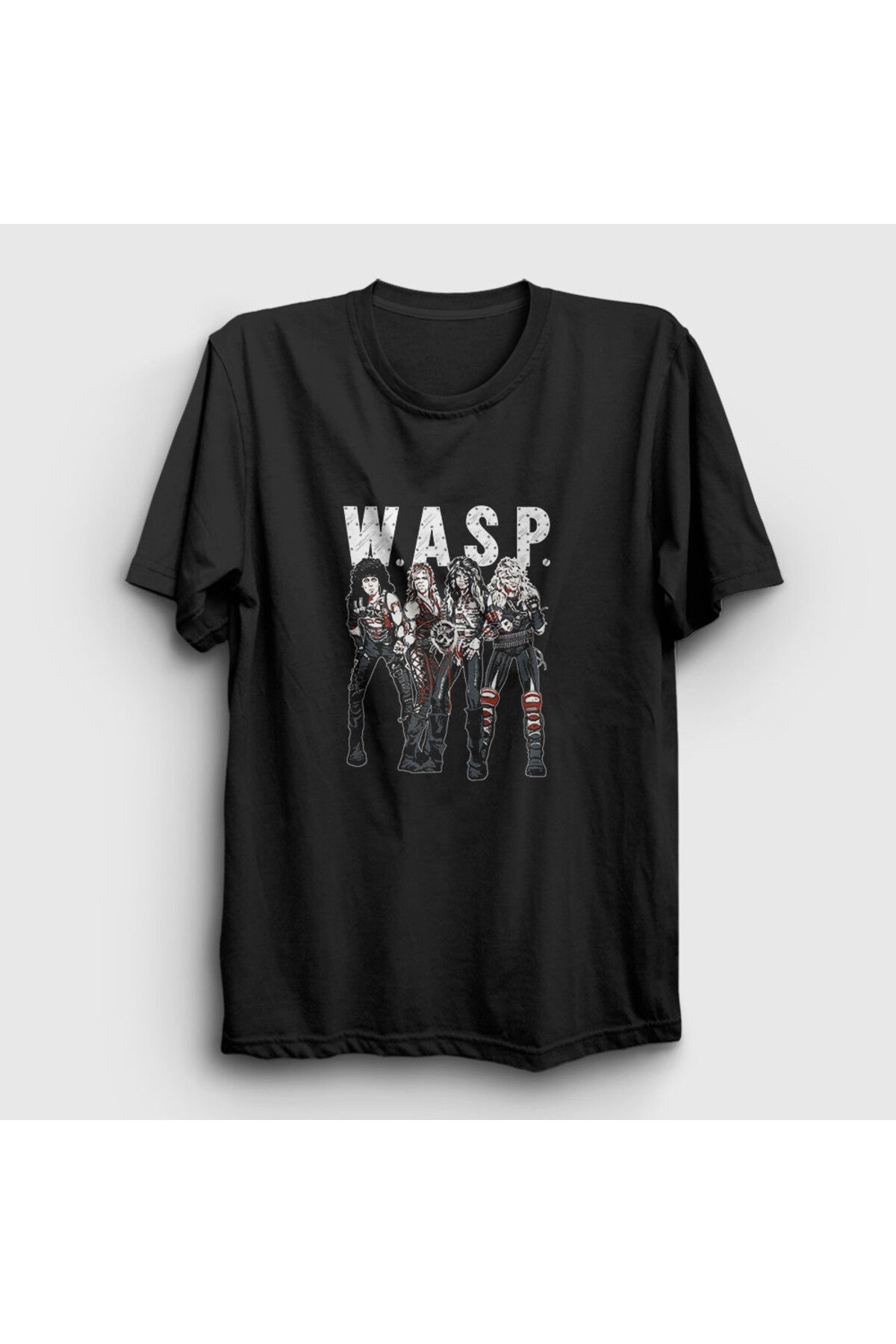 PresmonoUnisex Siyah Band V2Wasp T-shirt 3761...