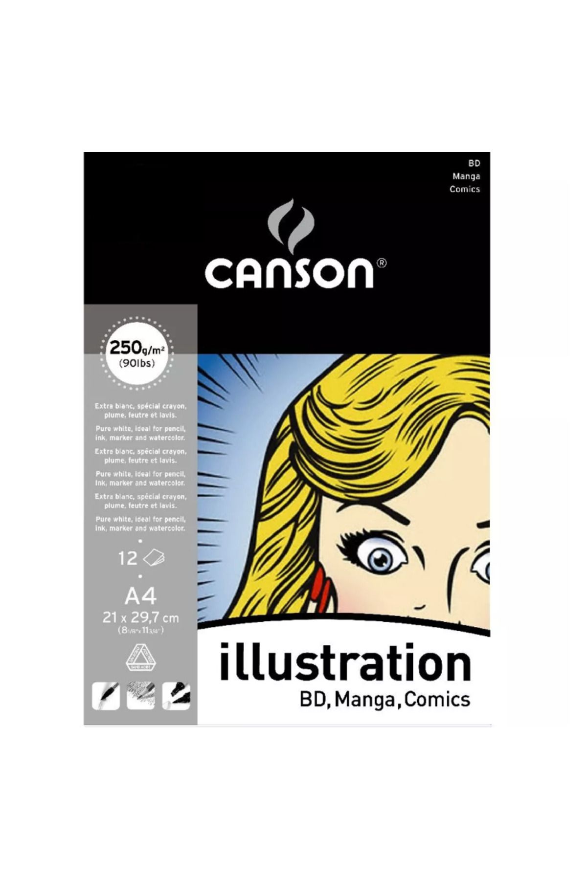 Canson İllustration MangaBlok 250gr-a4