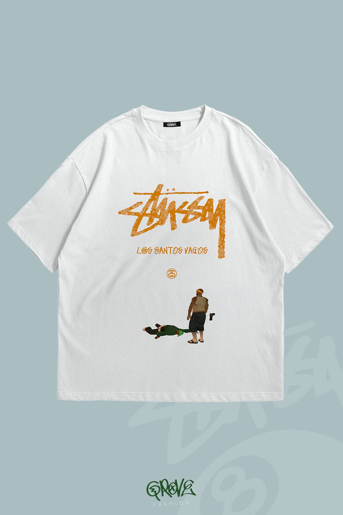 Grove FashionStüssy x VagosBaskılı Unisex Ove...