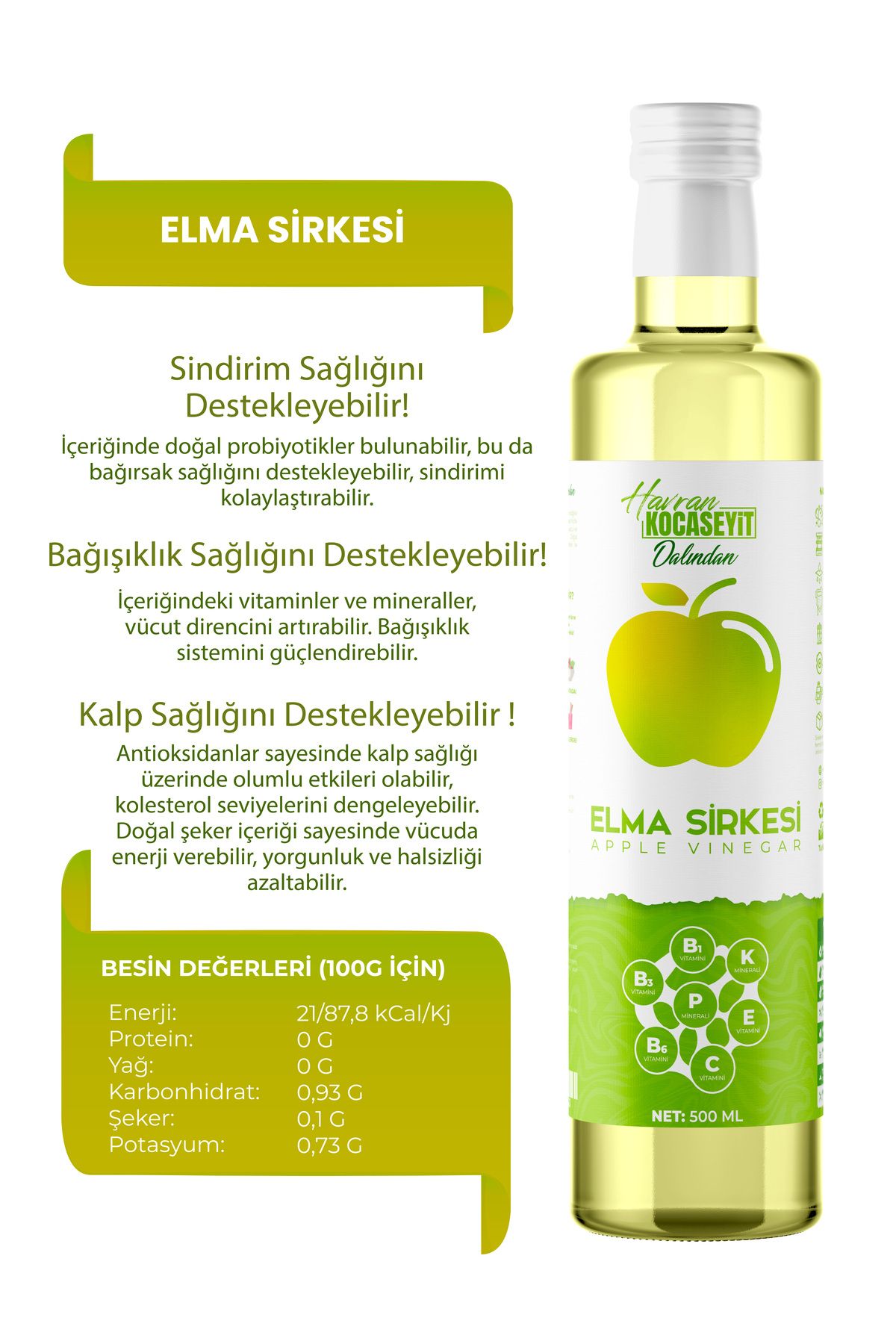 Elma Sirkesi 500 ml