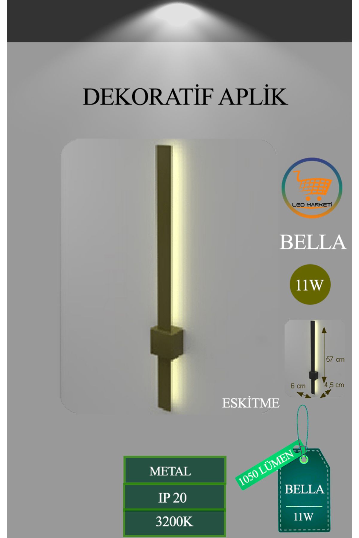 SLIGHT BELLA Dekoratif LedliAplik 57 cm