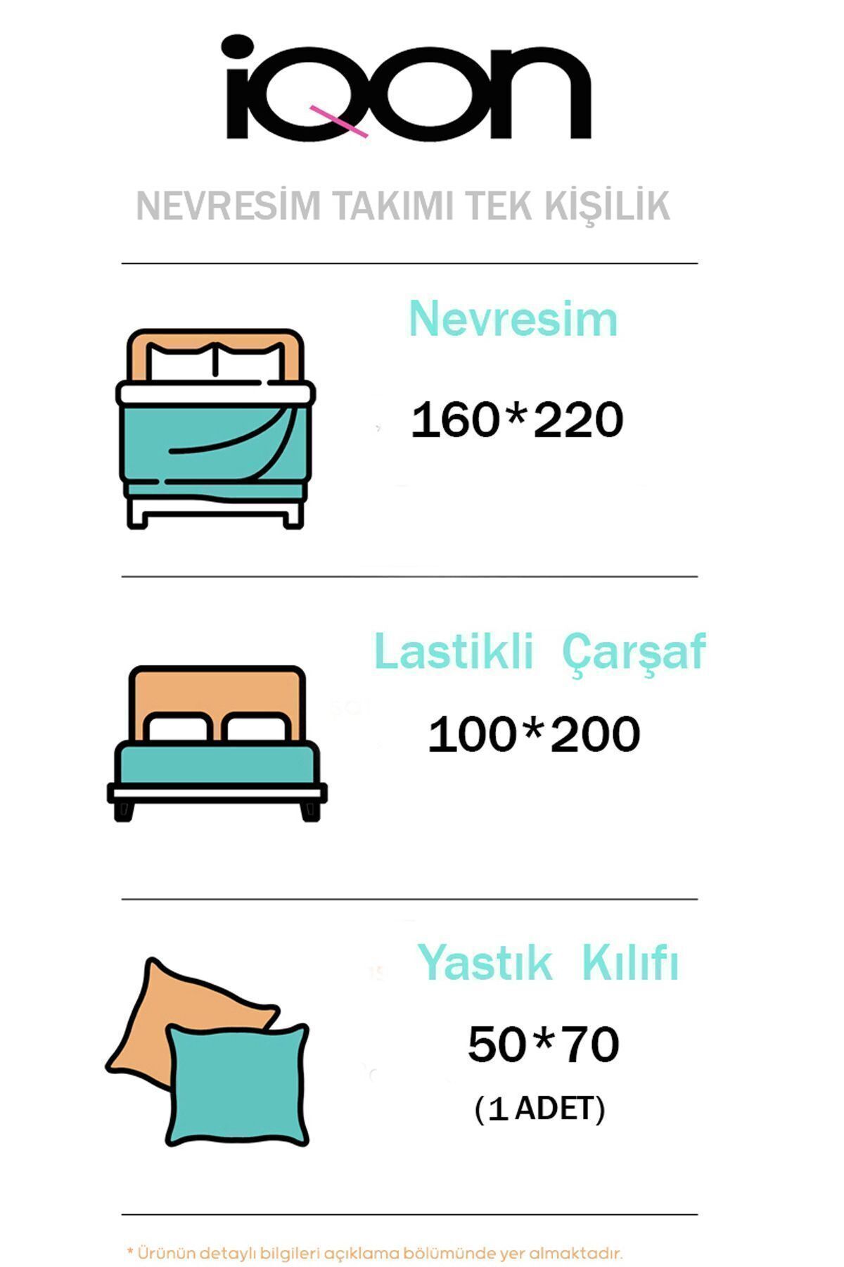 Lastikli Çarşaflı Nevresim Takımı Tek Kişilik SULUBOYA ÇAĞLA