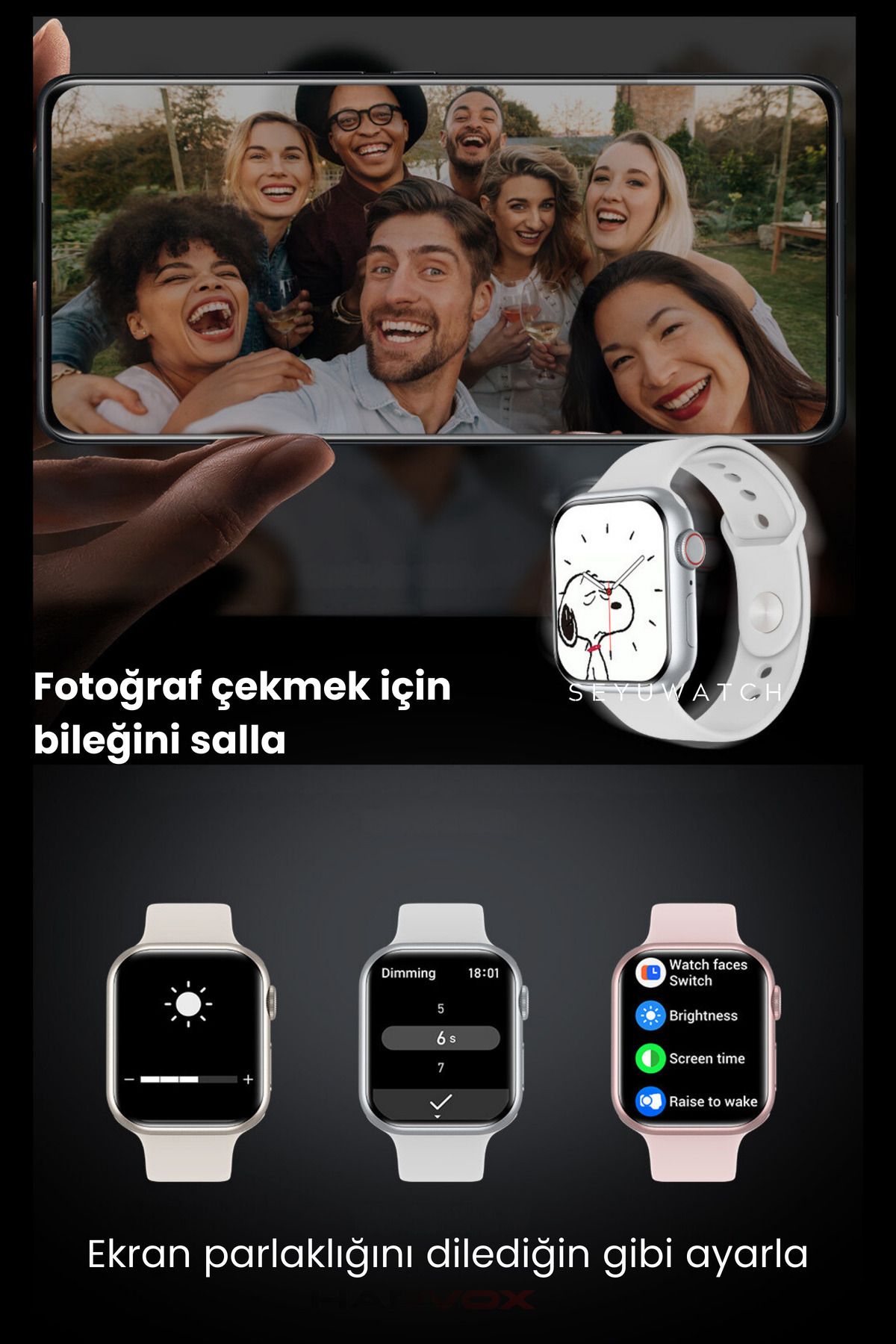 Watch 9 Mini Akıllı Saat Zarafet Dolu Kutu İçeriği Hediye Kordon ve Bileklik