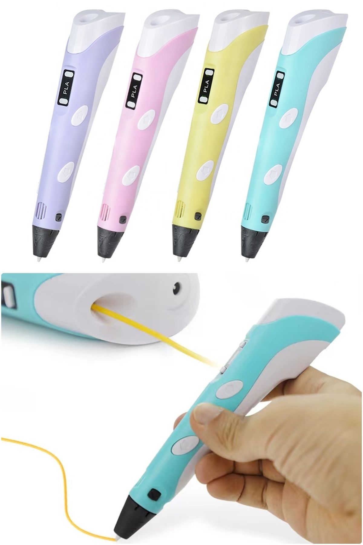 Ergonomik ve Sessiz 3D Kalem Pen - Hızlı ve Kolay Kullanım İçin Üç Boyutlu Yazıcı Kalemi