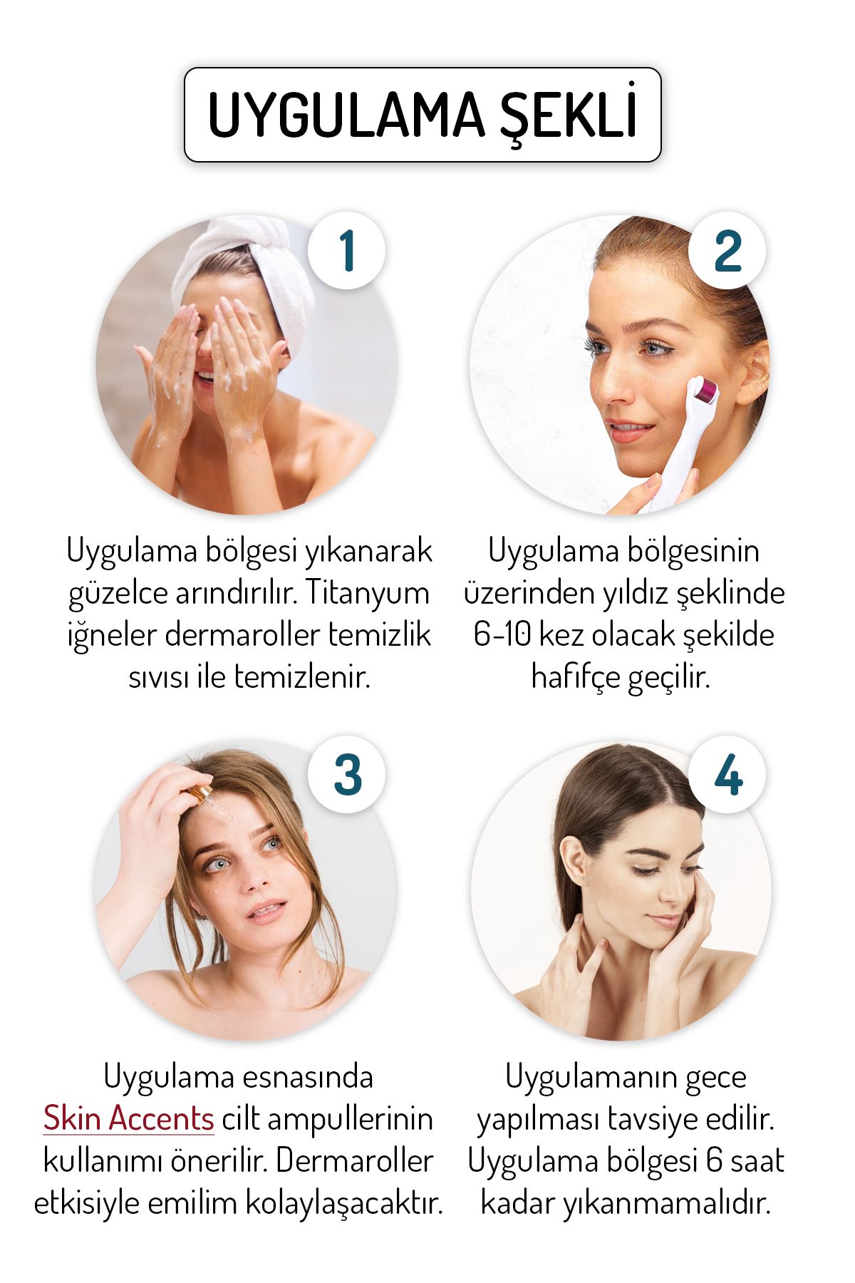 Dermaroller Titanyum 540 Iğne 1.00mm Orijinal Derma Roller Dezenfektan Hediyeli