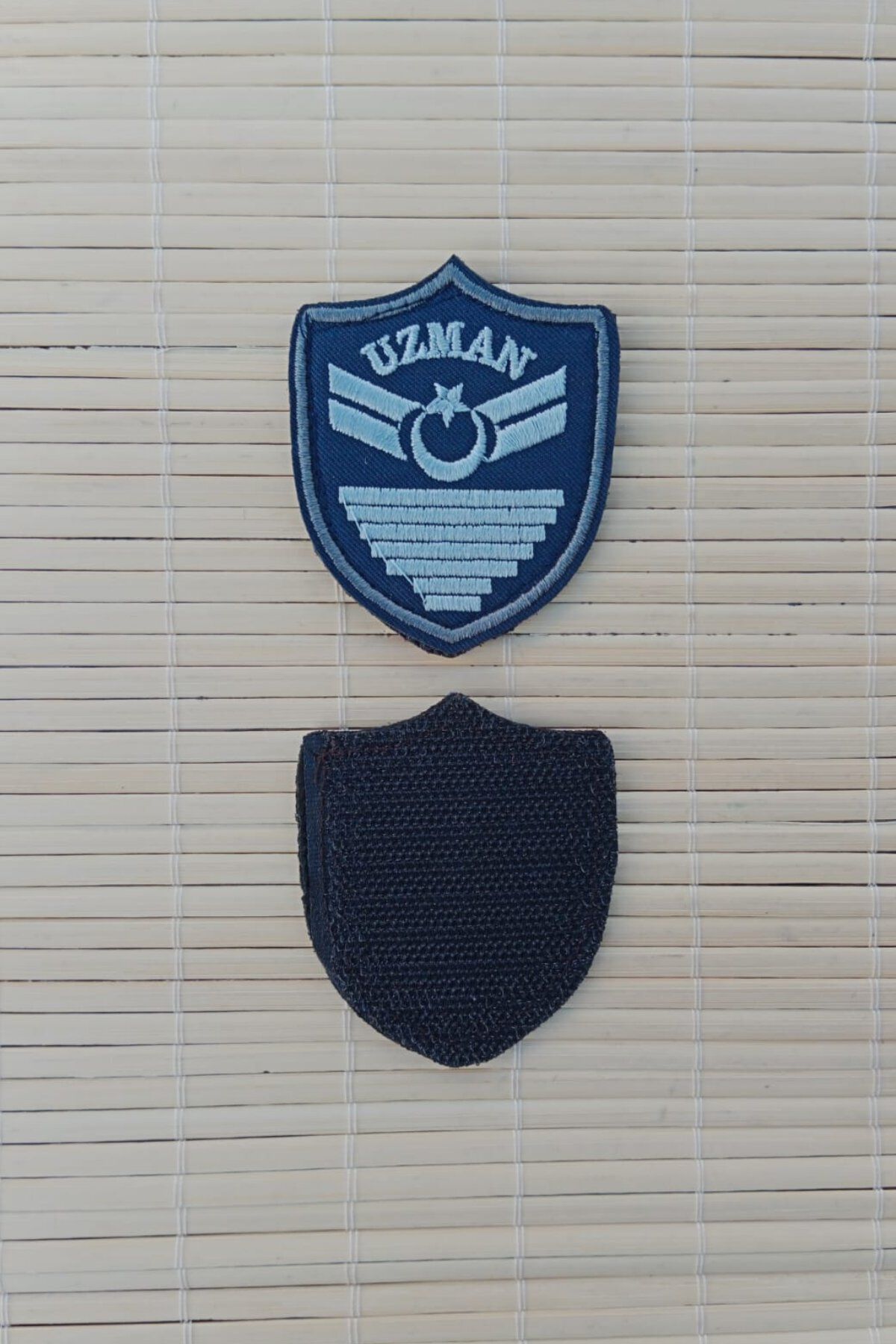 2 Adet Havacı Uzman Çvş 7 Kademe Lacivert Zemin Nakışlı Mini Polar Arma Patch Peç