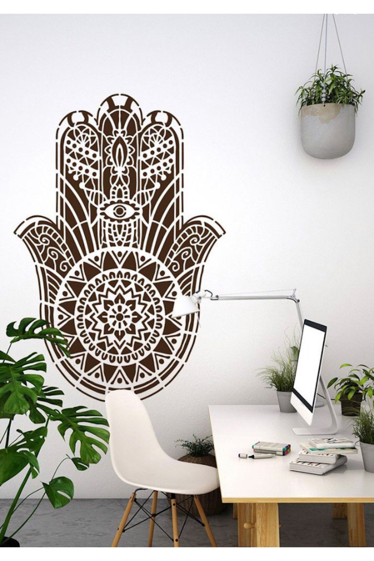 Mandalart Fabric Hamsa BüyükBoy Mandala Şablo...