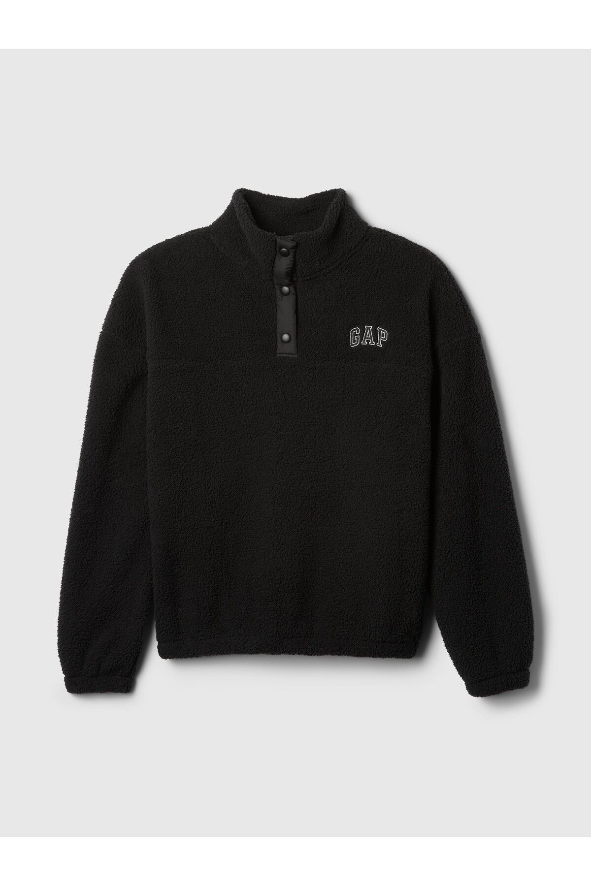 Kadın Siyah Geri Dönüştürülmüş Gap Logo Fleece Sweatshirt