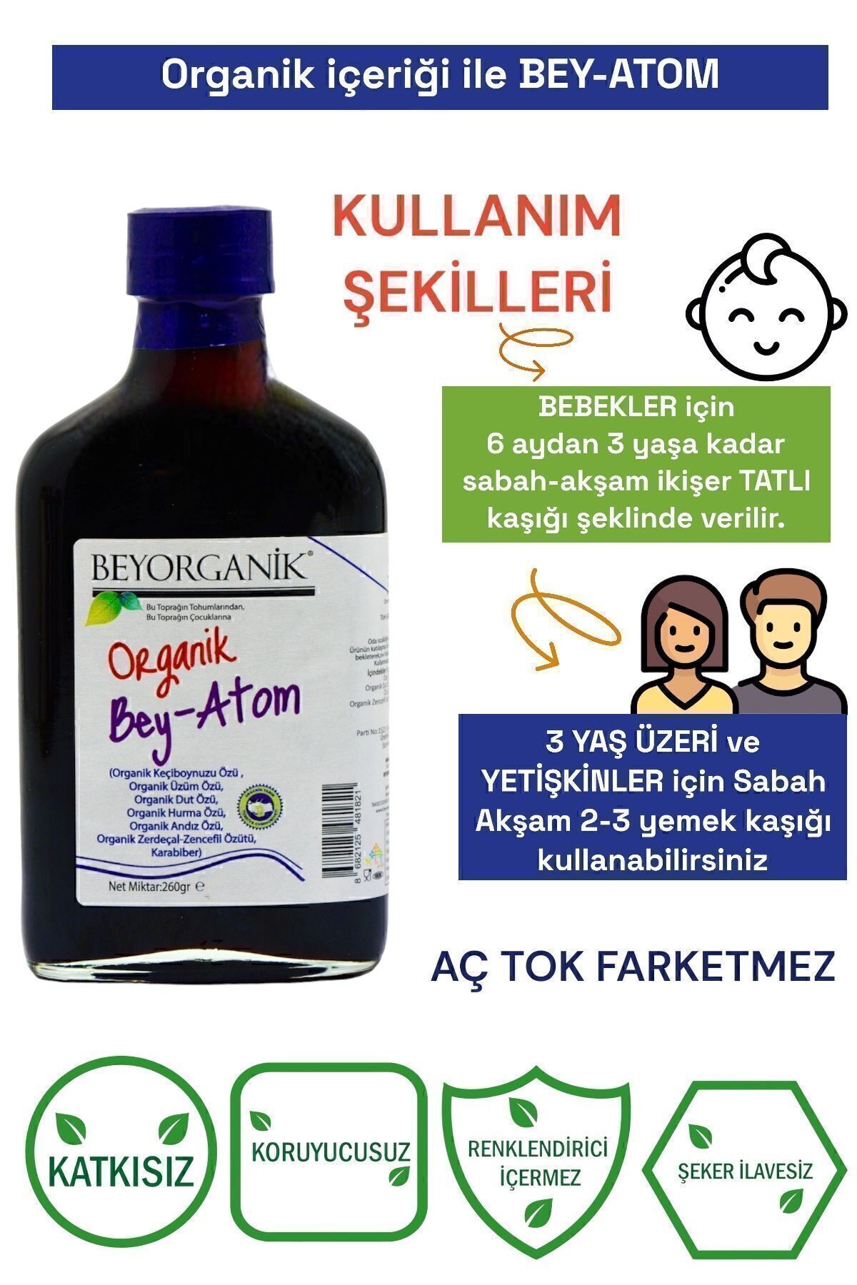 Organik Bey Atom 260gr