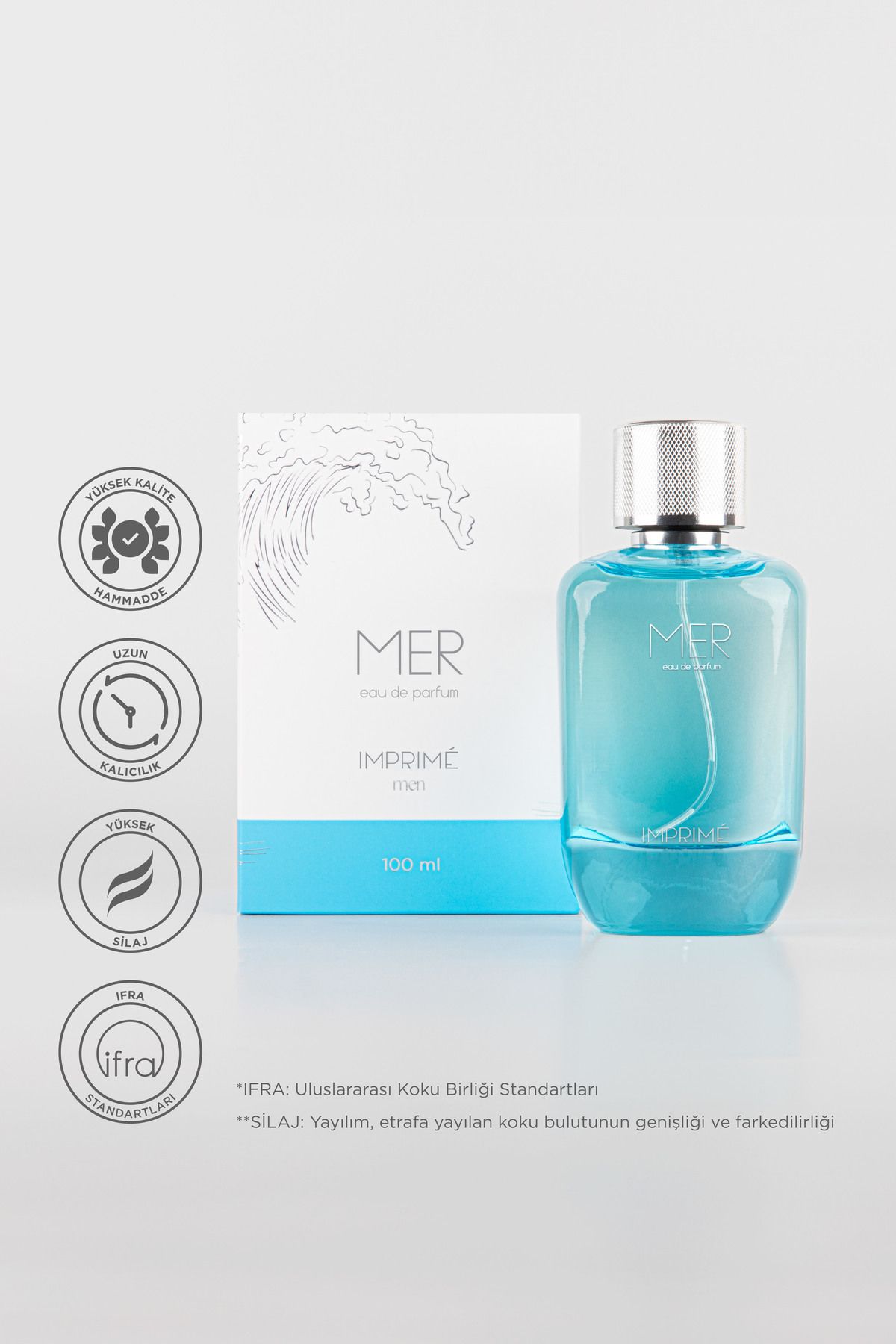 Mer Edp Erkek Parfüm 100ml | Marin Ve Fresh | Deniz, Bergamot, Nilüfer, Paçuli, Sandal Ağacı