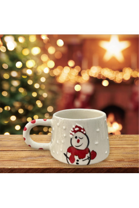 Yılbaşı temalı kardan adam kupa bardak mug Image 0