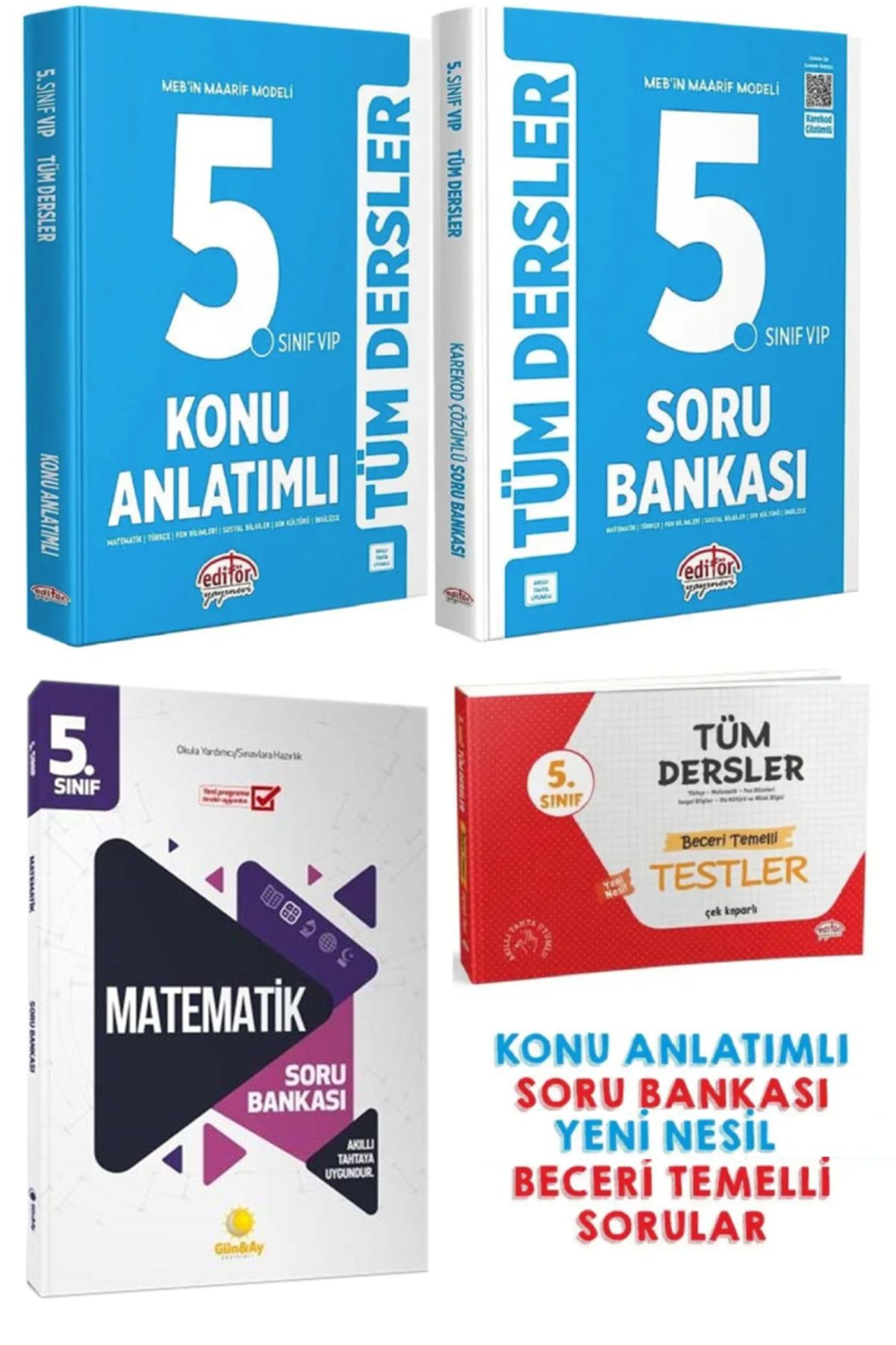 2025 Editör 5. Sınıf Tüm Dersler Konu Anlatımlı-soru Bankası-beceri Temelli Testler