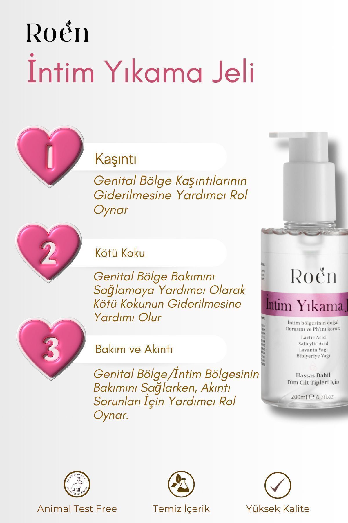 Genital Bölge Yıkama Jeli, Akıntı, Kaşıntı, Mantar Ve Koku Giderici Intim Yıkama Jeli Ph 3.8 200ml