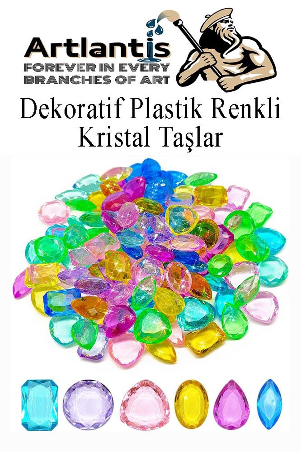 Artlantis Dekoratif PlastikRenkli Kristal Taş...