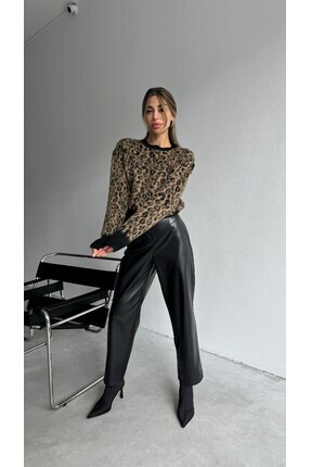 Triko Leopar Desen Kazak Image 0