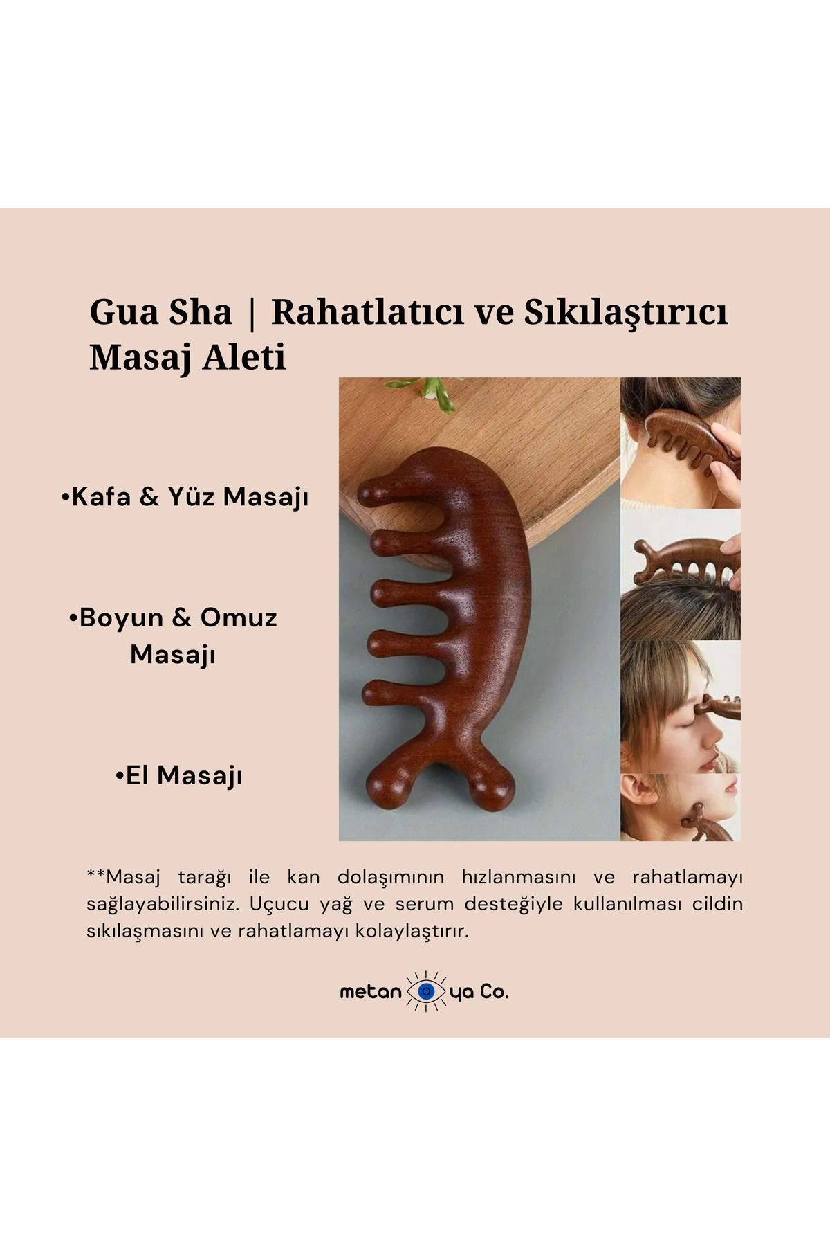 Stress Azaltıcı Masaj Tarağı (KESEYLE BERABER GÖNDERİLİR)