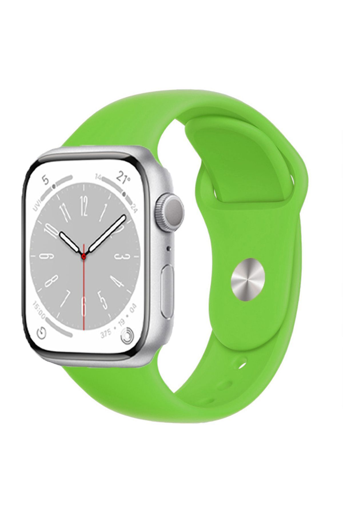 Apple Watch Uyumlu 1 2 3 4 5 6 7 8 9 Se 38-40-41 Mm Kordon Kayış Bileklik Silikon No 01