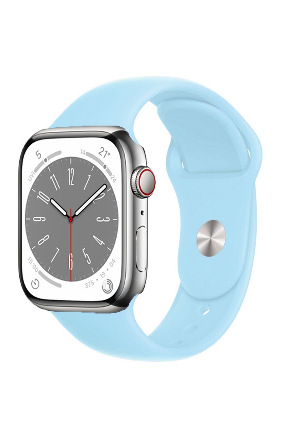 Apple Watch Kordon 2 3 4 5 6 7 8 9 38/40/41mmmm Silikon Kordon Kayış No 01