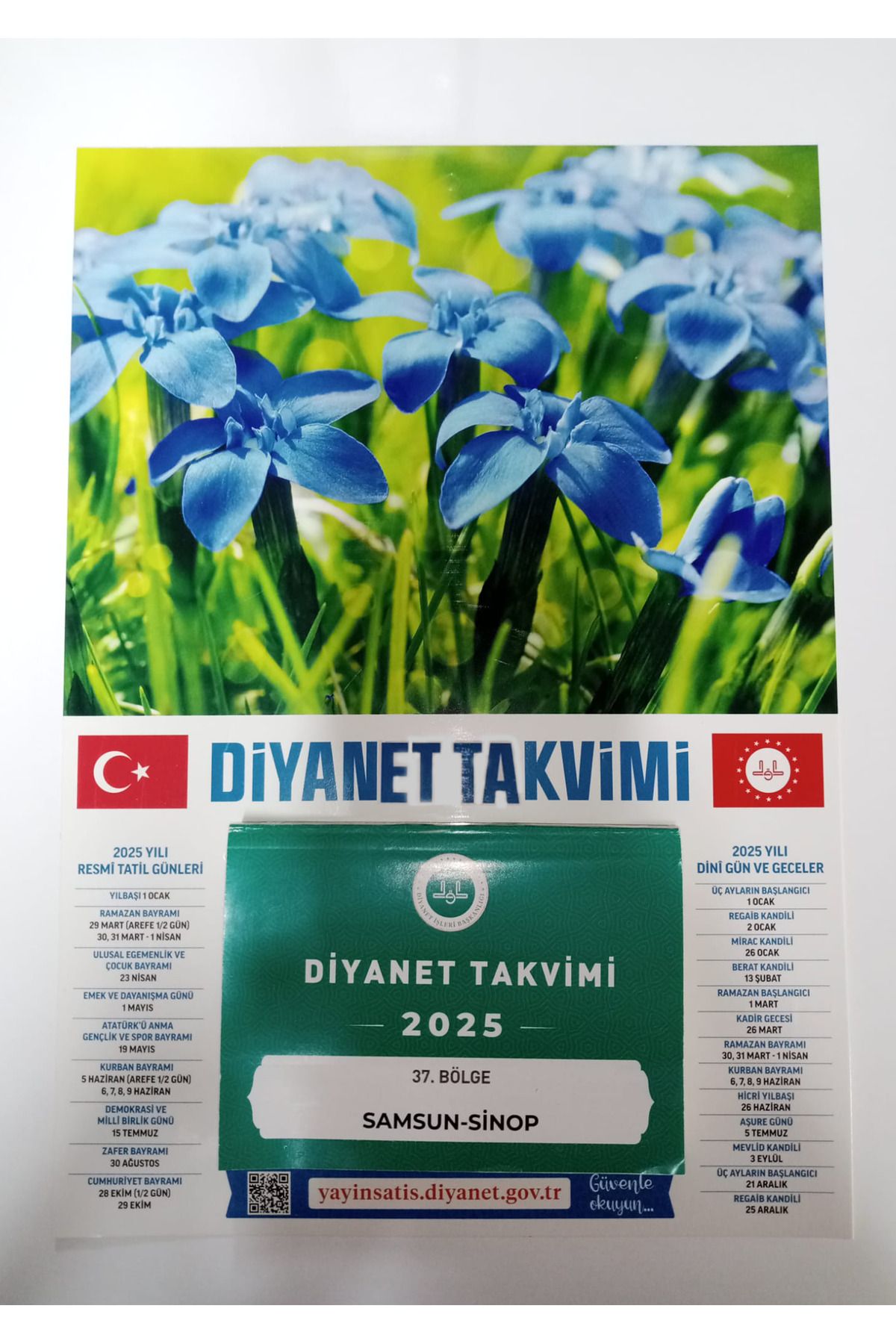 DİYANET TAKVİMİ Samsun/Sinop 2025 Namaz Vakitleri Cetveli