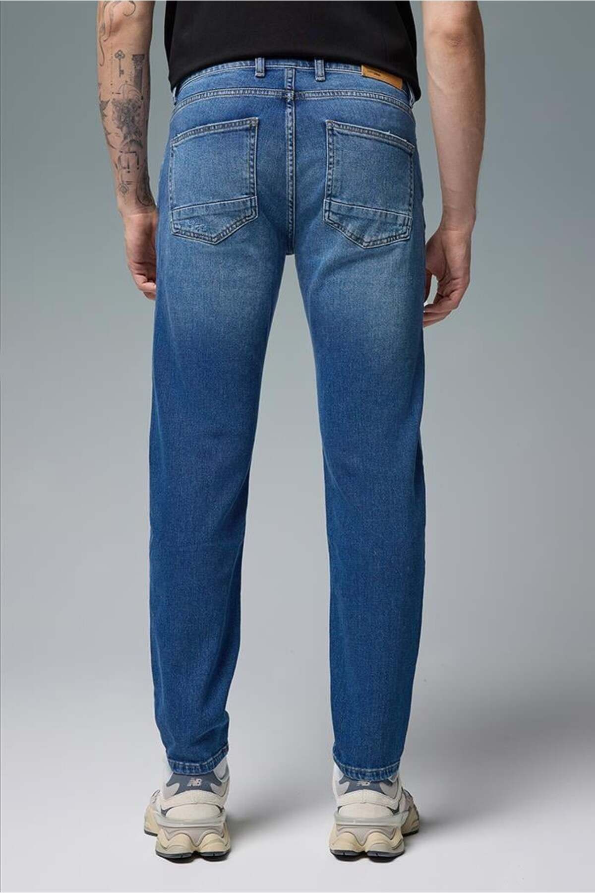 Erkek Smith Dark Blue Tapered Fit Jean Pantolon