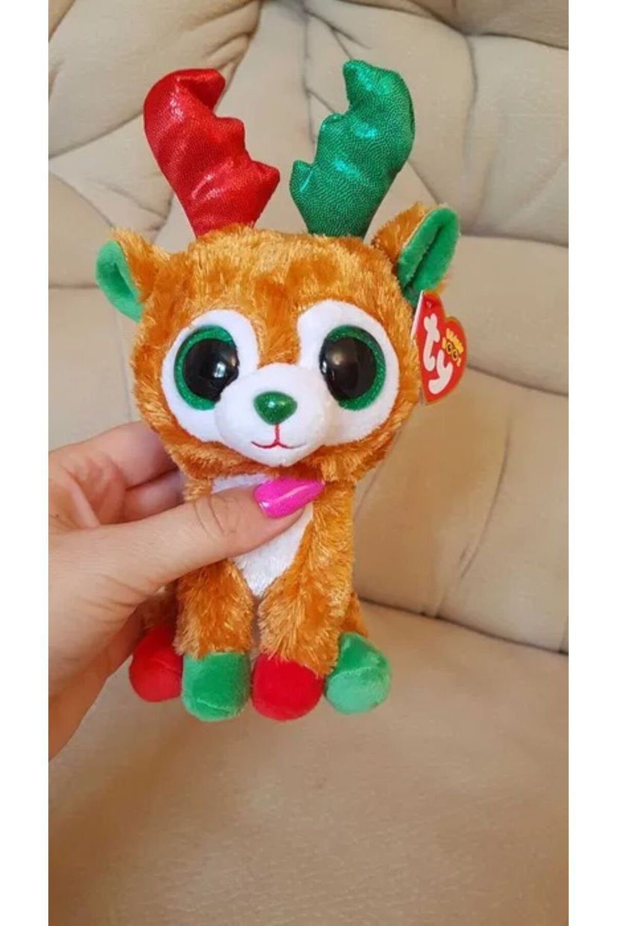 Yılbaşı Ren Geyiği Peluş 15 Cm