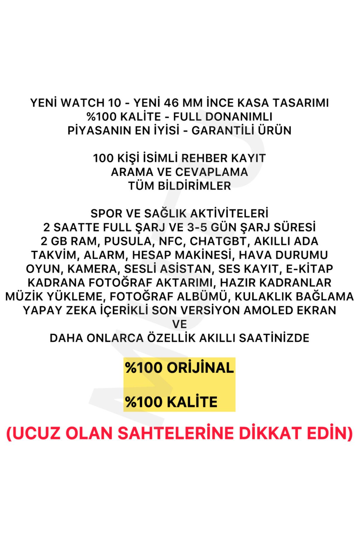 Yeni Watch 10 Hk10 Pro Max (5 KORDON ÖZEL SEÇMELİ) En Iyi Akıllı Saat (İLANIMIZ GÜNCELLENDİ)