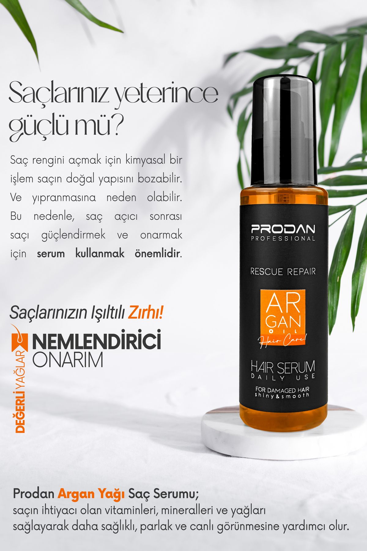 Argan Yağı Saç Serumu | Nemlendirici Bakım | Isı Koruyucu-100 ml