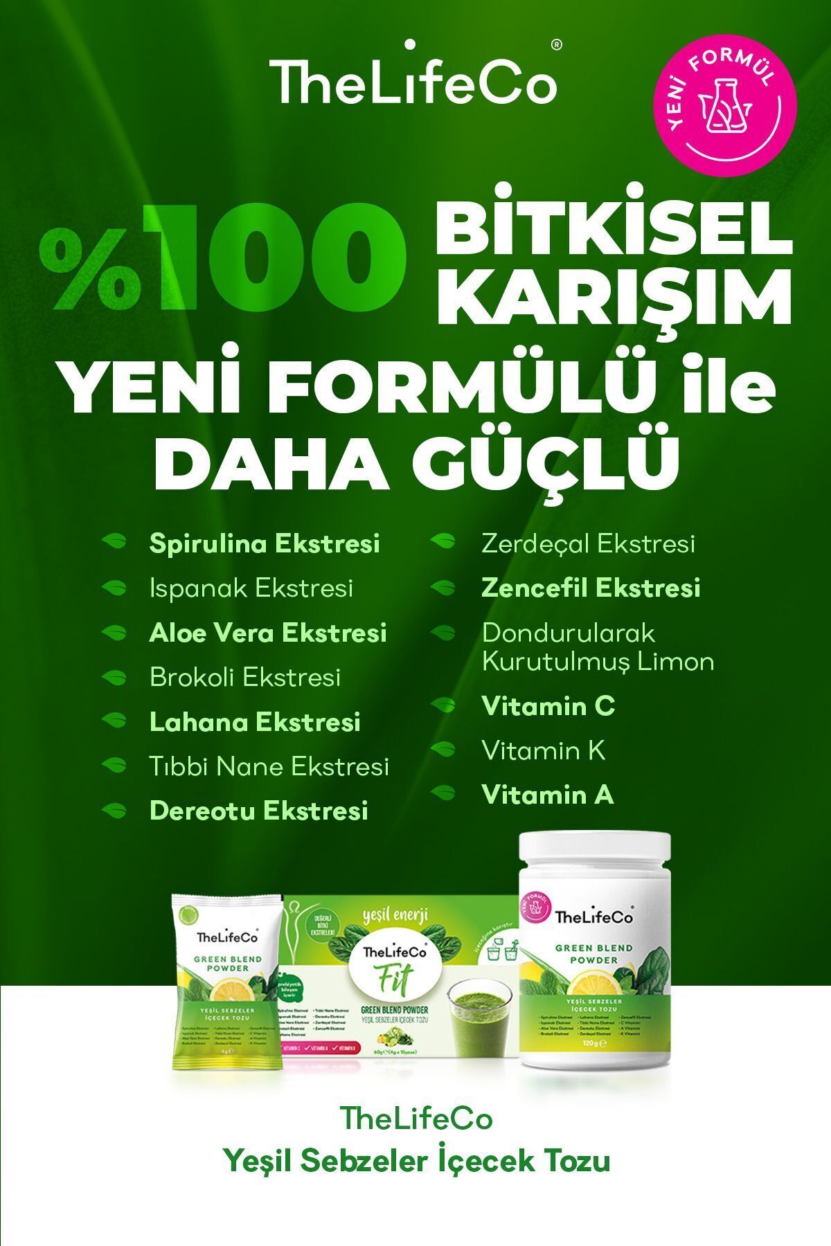 Green Blend - Yeşil Sebzeler Içecek Tozu 120 G