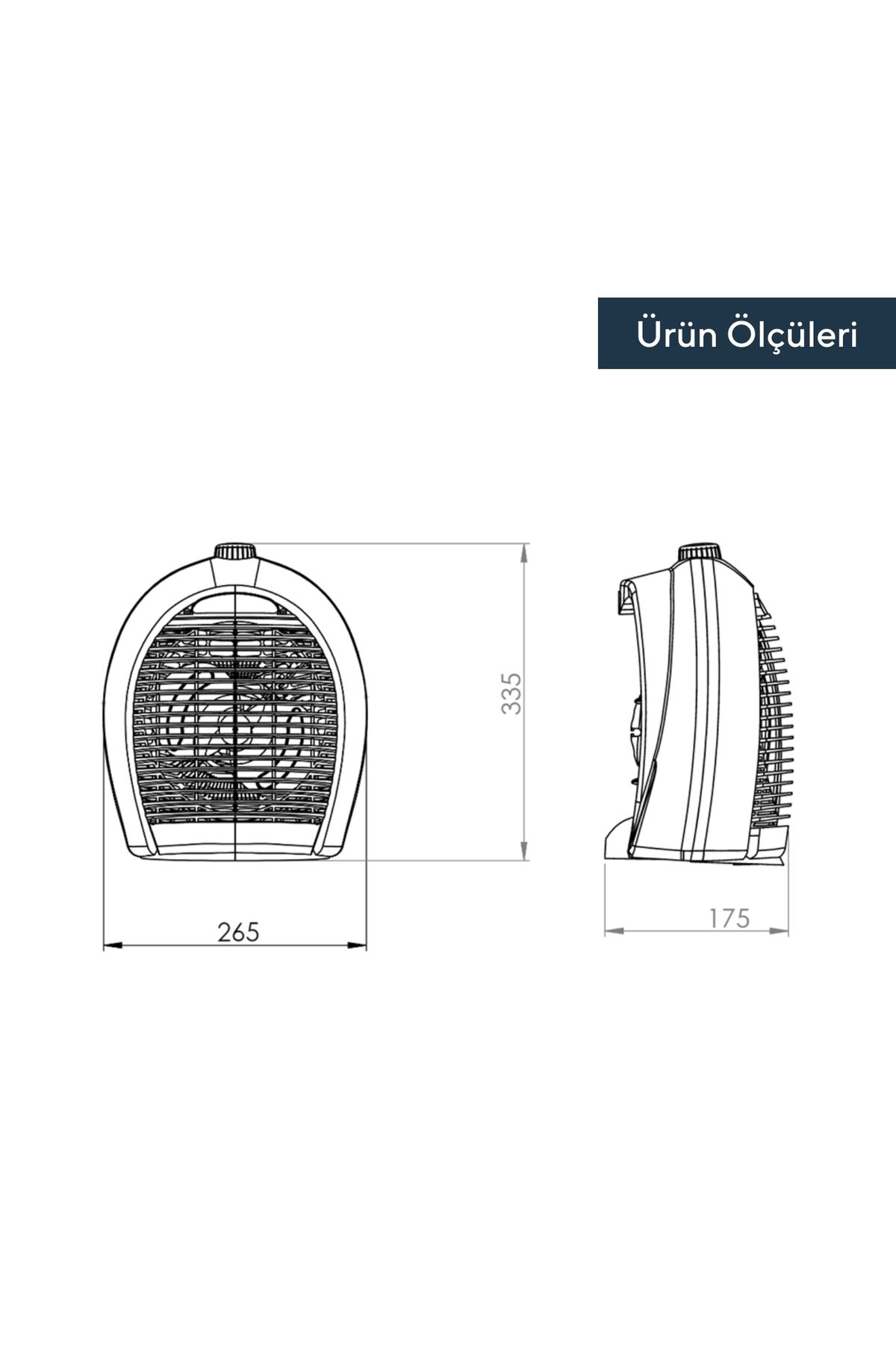 Fanlı Isıtıcı 2000 W Lx-6331 Mavi