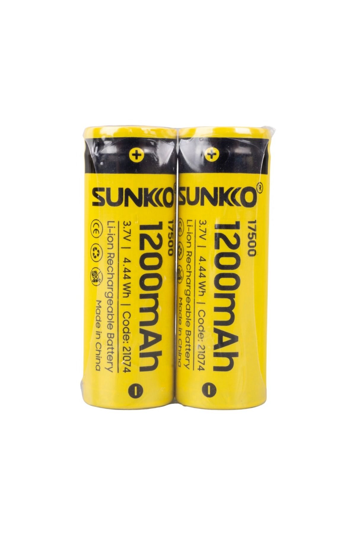 SUNKKO 3.7 VOLT 1200 MAH 17500 ŞARJ EDİLEBİLİR PİL  (TEKLİ) (4825)