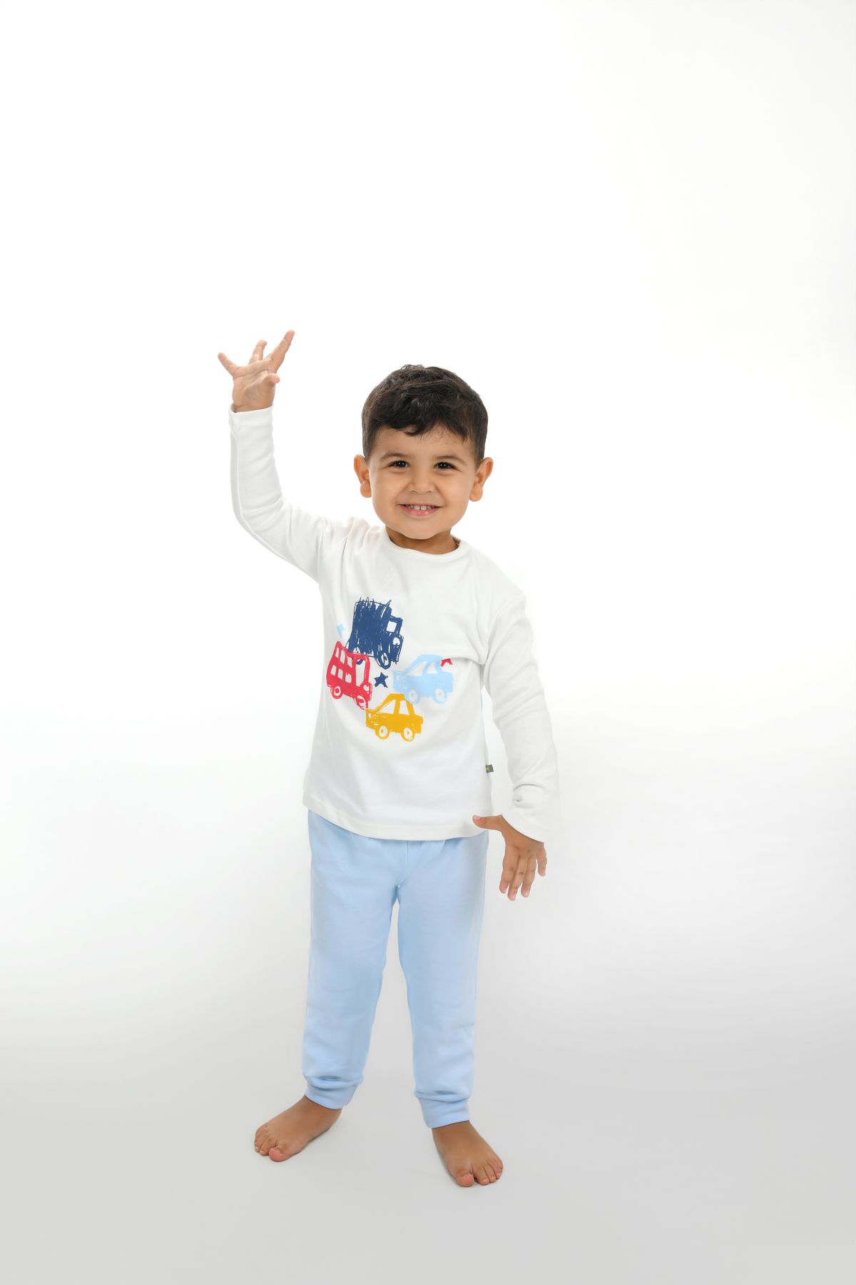 Çocuk Pijama 1-5 Yaş Araba Desen