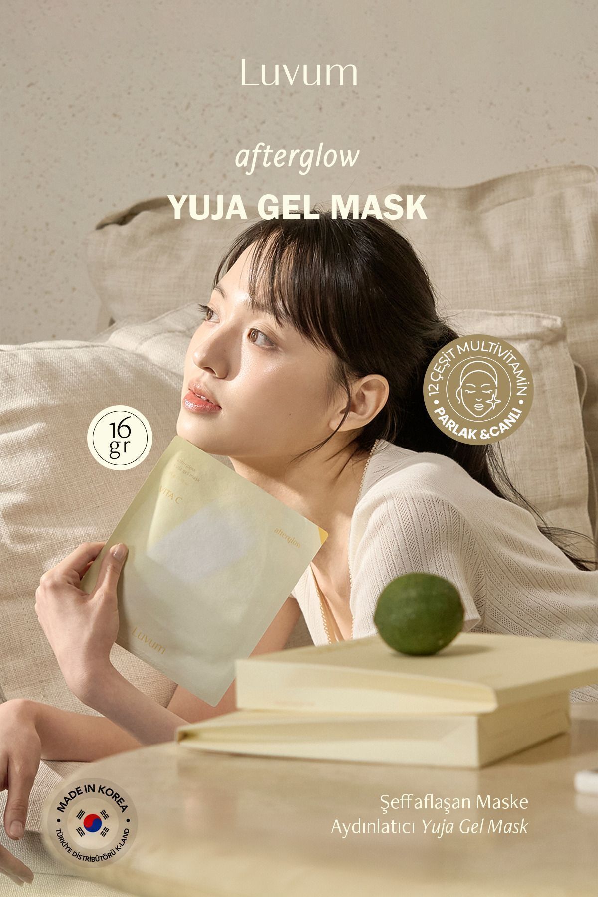 Şeffaflaşan Kore Maske Yuja Aydınlatıcı Calming Repair Yuja Gel Mask