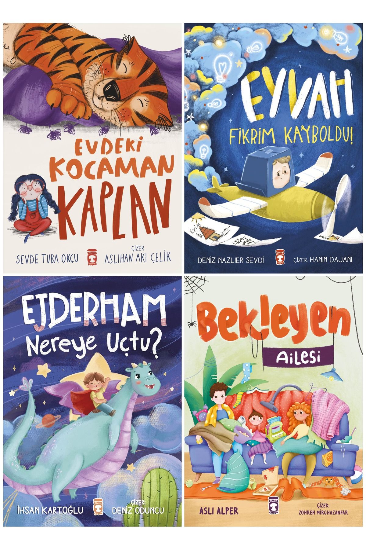 2. 3. 4. Sınıf Okuma Kitapları 9'lu Set/Kaplan-EyvahFikrim-Ejderha-Bekleyen-Uzun-Koala-Benek-Tantana