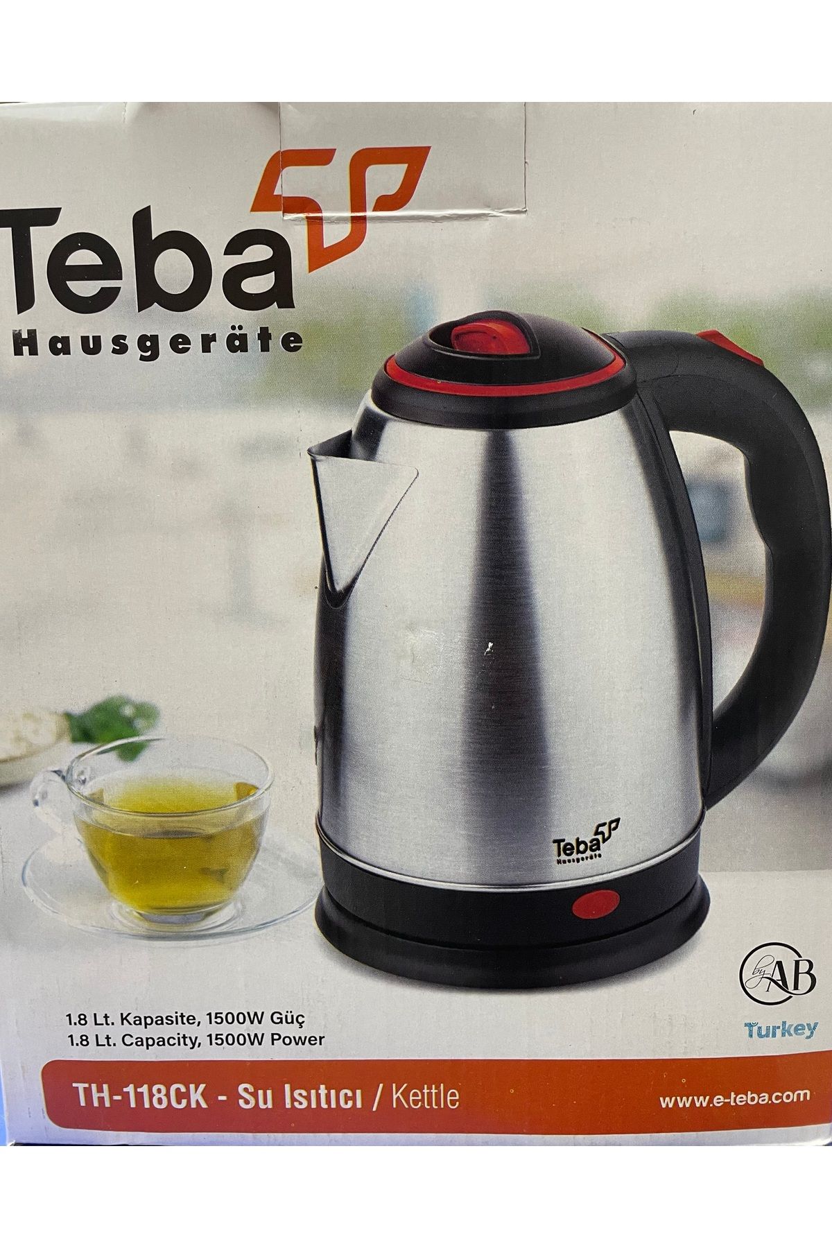 TebaÇelik kettle su ısıtıcı1.8lt 1500W