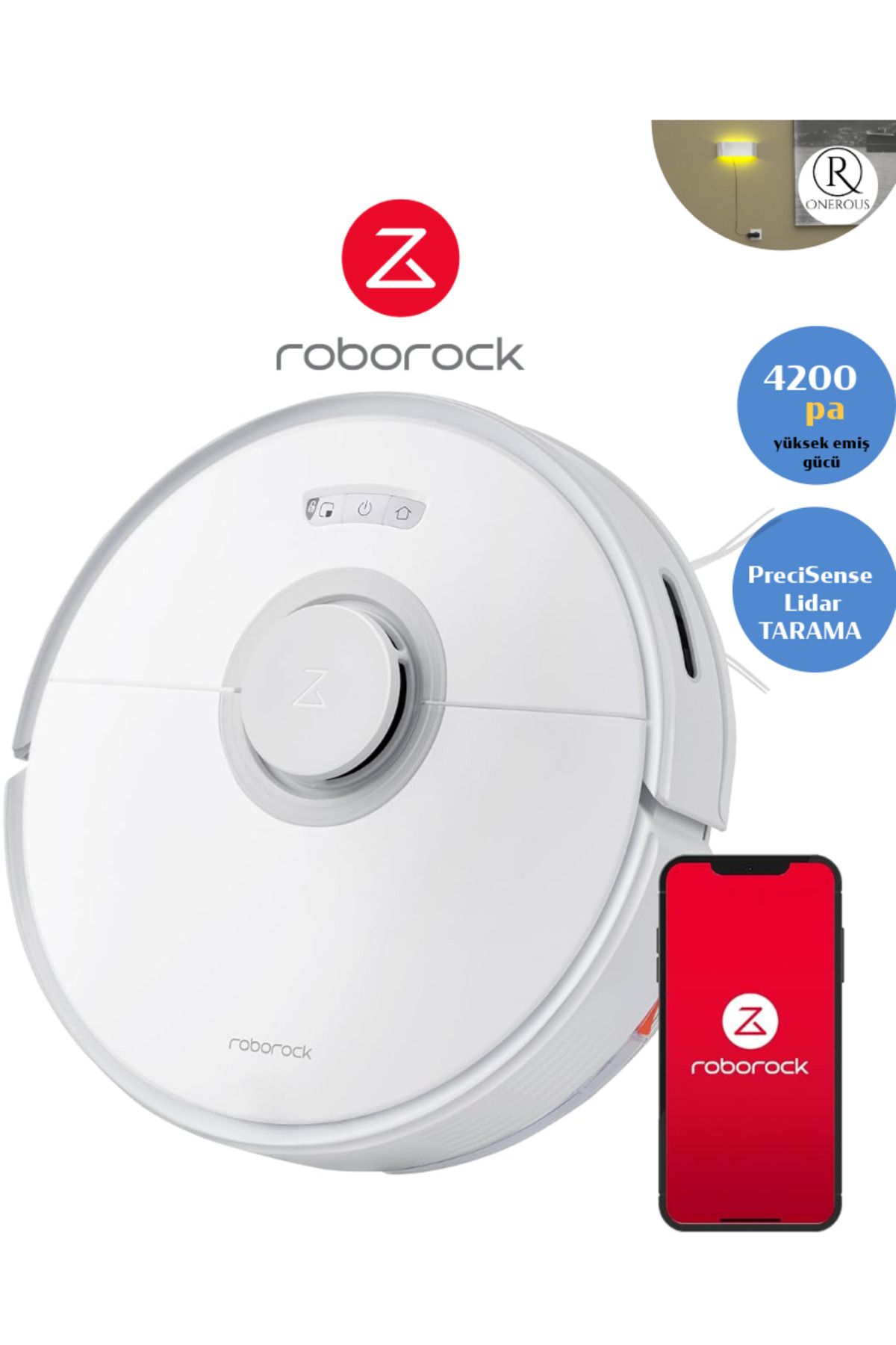 Roborock 4200pa Basınçlı Mop,6 Saat Şarj ,4 A...