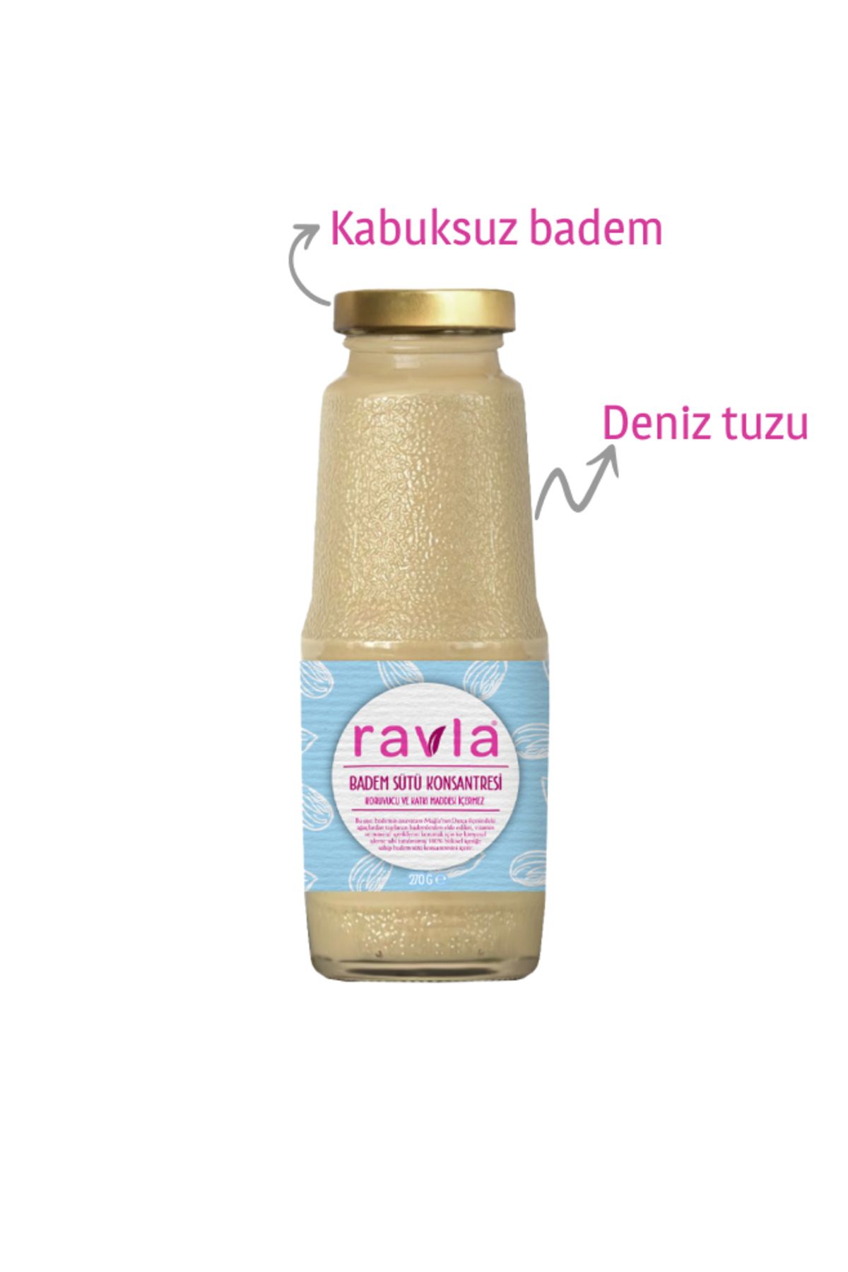 100% Badem Sütü Konsantresi / Vegan Ve Vejeteryan Beslenme-270gr