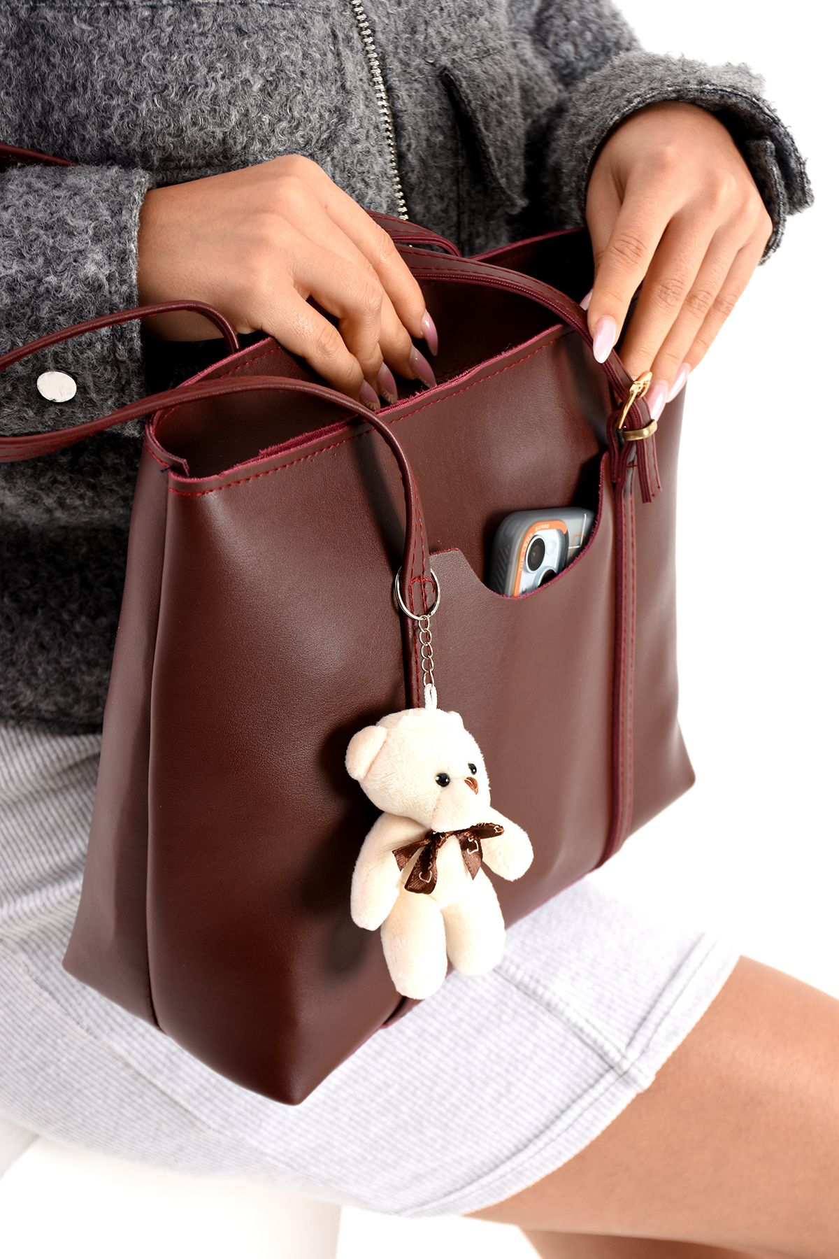 Kaya Bags  Bordo Kadın Omuz  Çantası  25x34 Ebatında