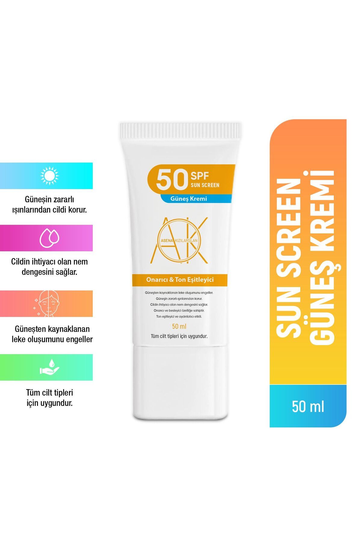 Onarıcı Aydınlatıcı & Ton Eşitleyici 50 ml 50 Spf Güneş Kremi