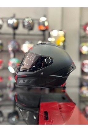 Helmets Stinger 2 Mat Siyah Şeffaf Vizörlü Image 0