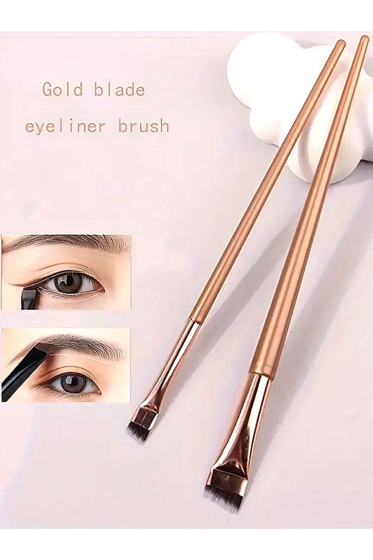 Obenimstore Ultra-İnce AçılıEyeliner Fırça, 2...