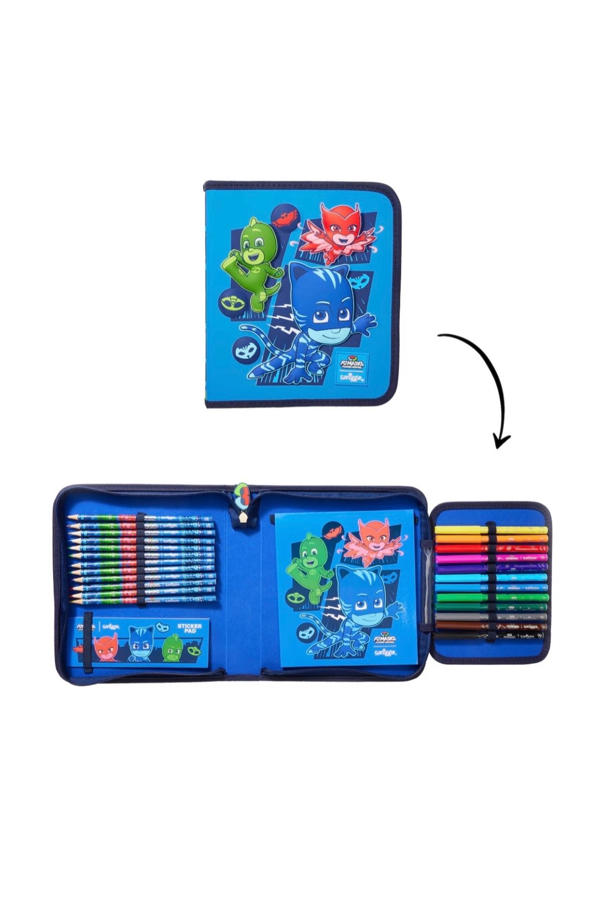 SMIGGLE PJ MAS İÇİ DOLUKALEMKUTU AKTİVİTE DEF...