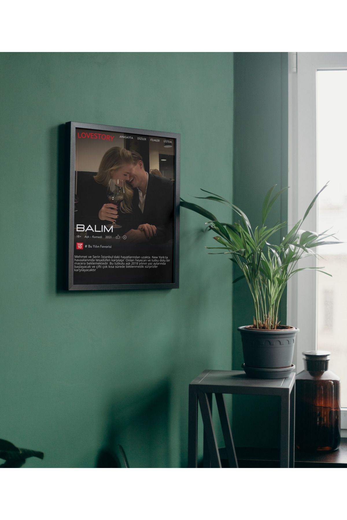 Netflix Kişiye Özel Tasarım Aşk Sevgili Dekorasyon Hediyelik Yüksek Kaliteli Çerçeveli Tablo Poster