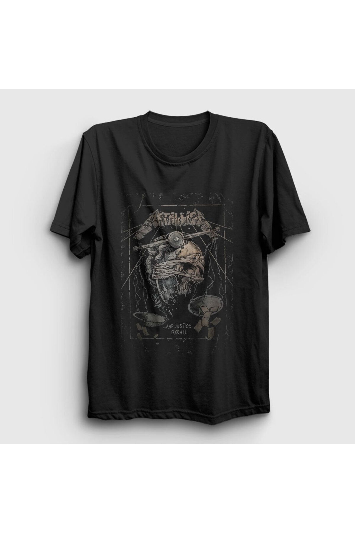 PresmonoUnisex Siyah JusticeMetallica T-shirt...