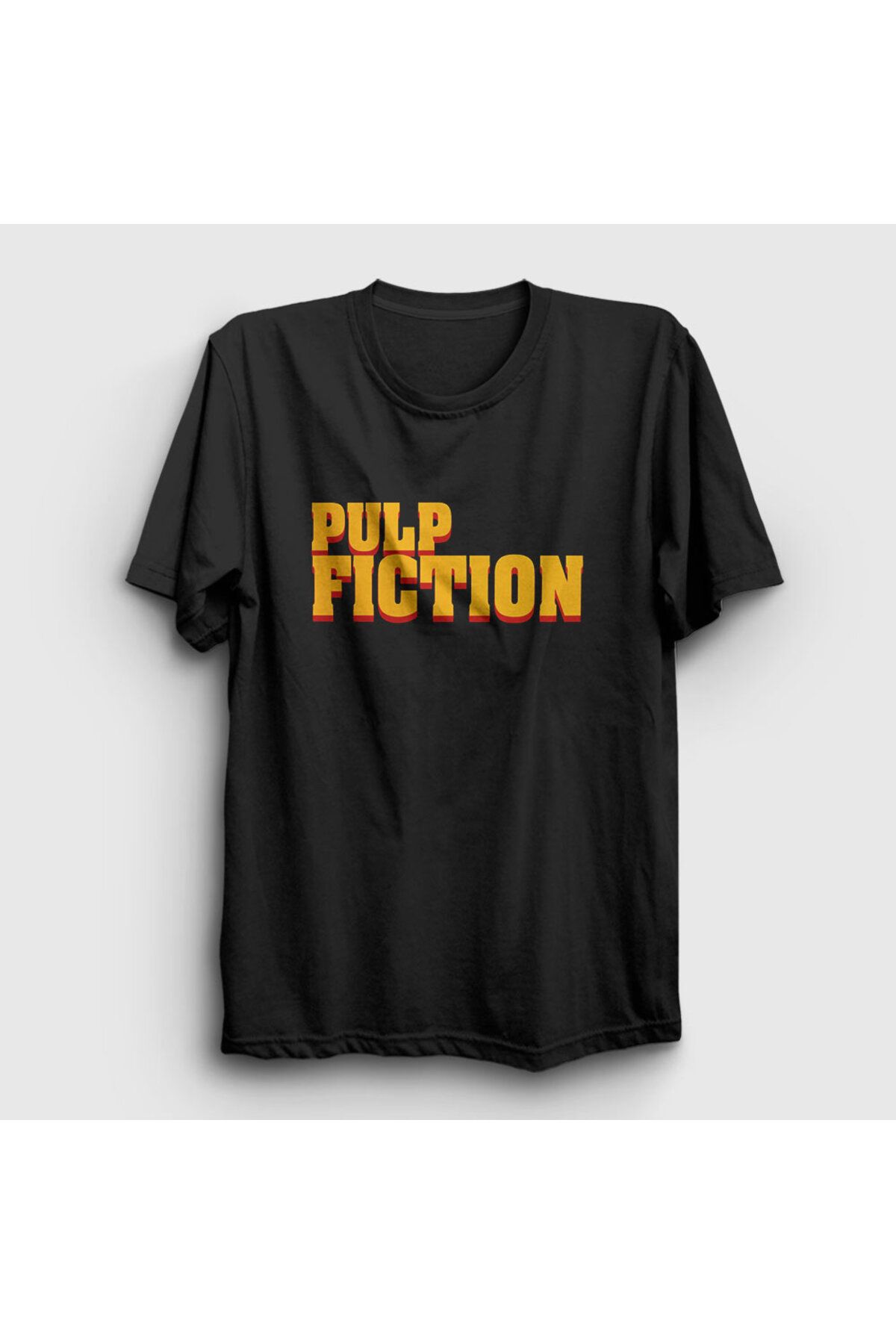 Presmono Unisex Siyah LogoFilm Pulp Fiction T...